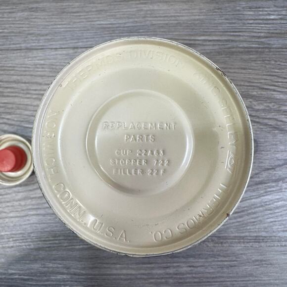 VTG Maxwell House Coffee Thermos Blue White Advertising King Seeley Insulated 9" - Picture 5 of 5